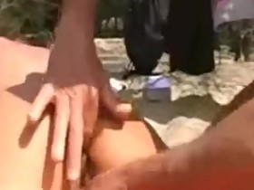 My slut wife used by strangers at beach.