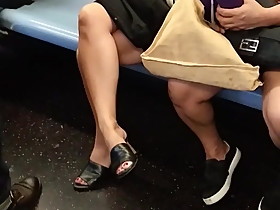Sexy White Milf Legs and Feet in Leather Shoes