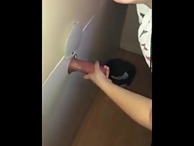 Short Haired Wife Sucks and Takes Stranger Dick at Gloryhole
