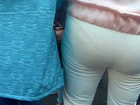 Delicious big ass mature milfs in tight white pants