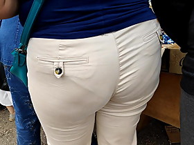 Fat ass milfs in tight white pants