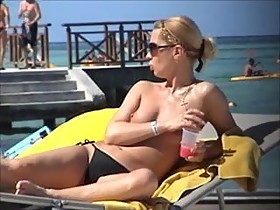 incredible new russian couple  wife beach punta cana