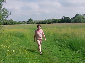 My Naughty Naked Walk Across an Open Field