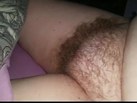 wifes nice soft fluffy hairy pussy just out of the shower,