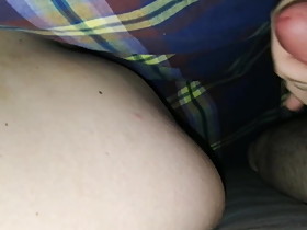 Wank on wife while dreaming of cocks and cum