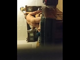 Cuckold in closet while wife fuck stranger raw,
